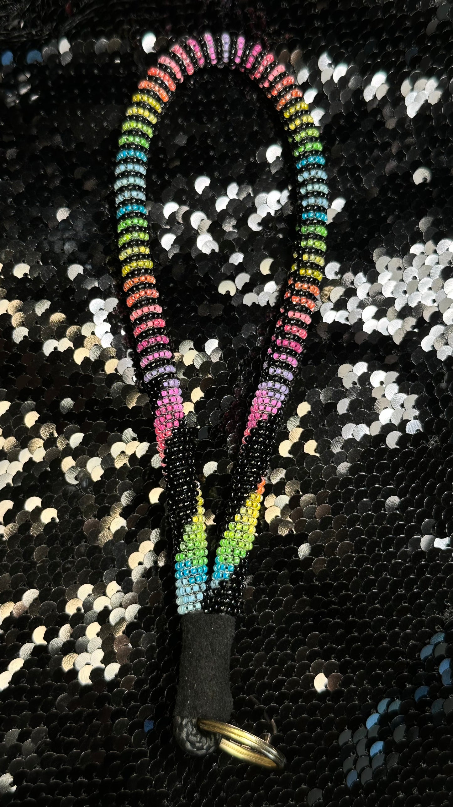 Neon Rainbow Keychain