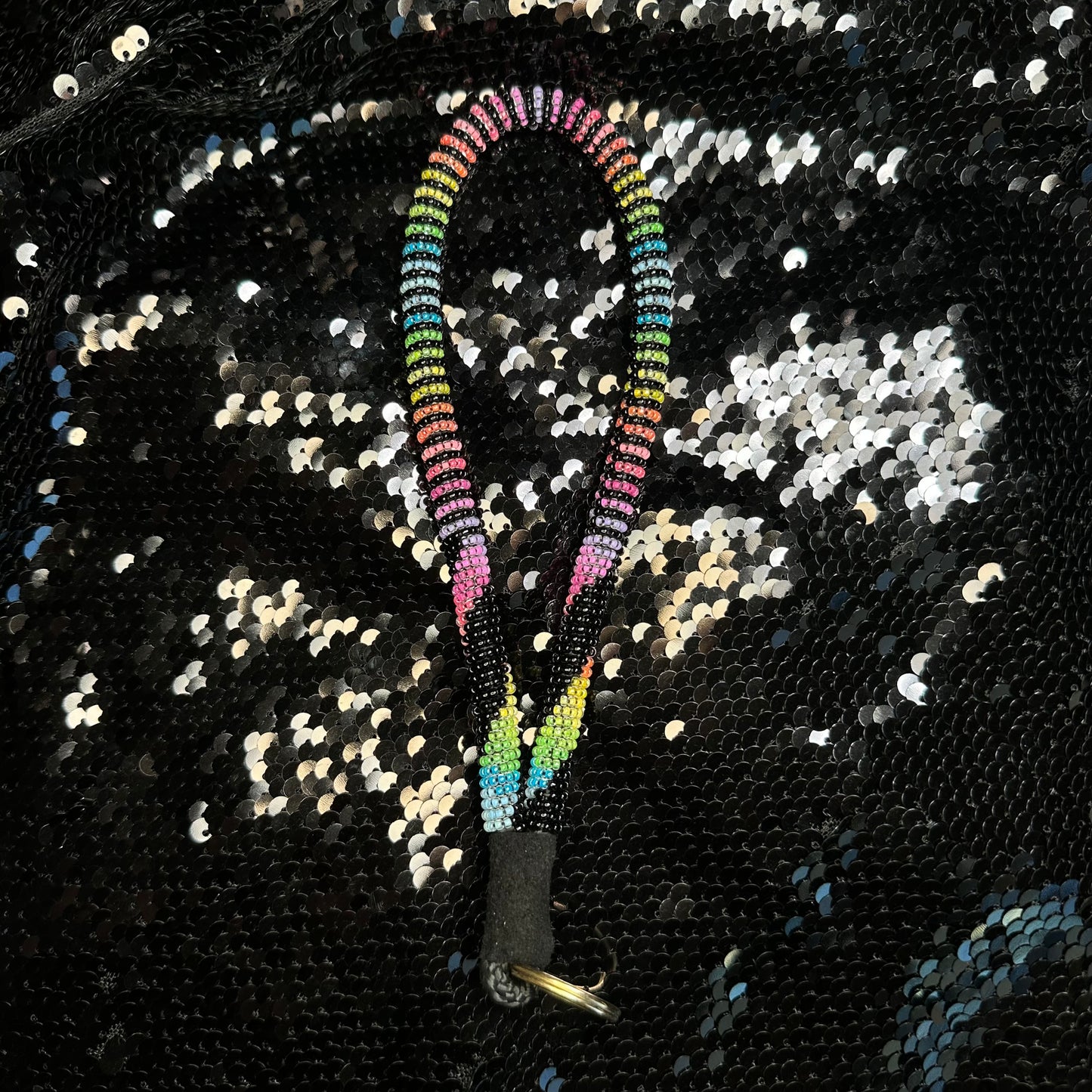 Neon Rainbow Keychain