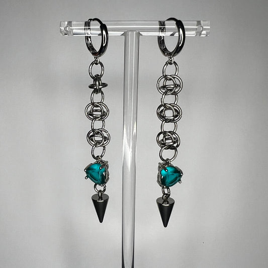 Teal heart stainless steel