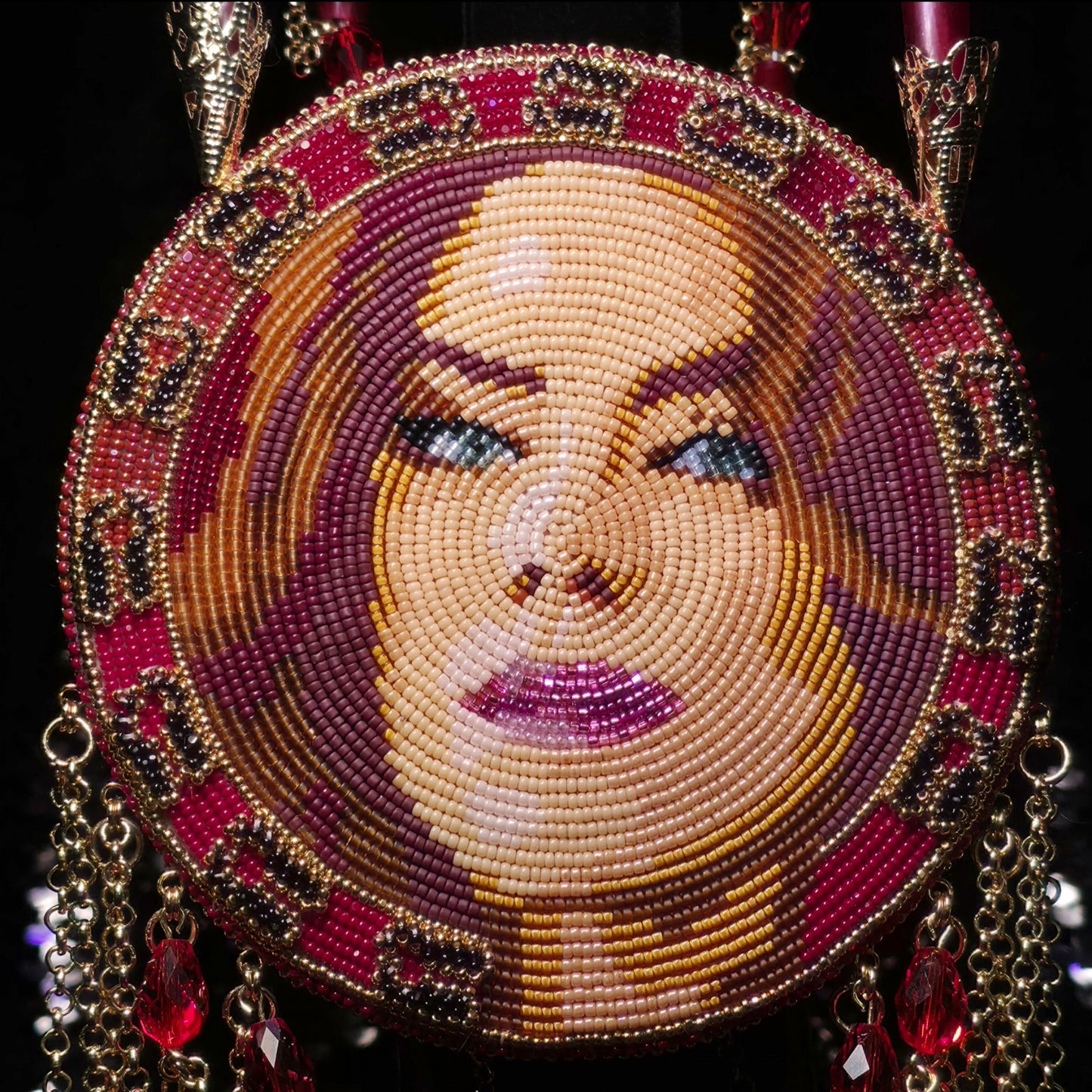 Kaniehtiio Horn Deer Lady Portrait Medallion