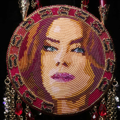 Kaniehtiio Horn Deer Lady Portrait Medallion
