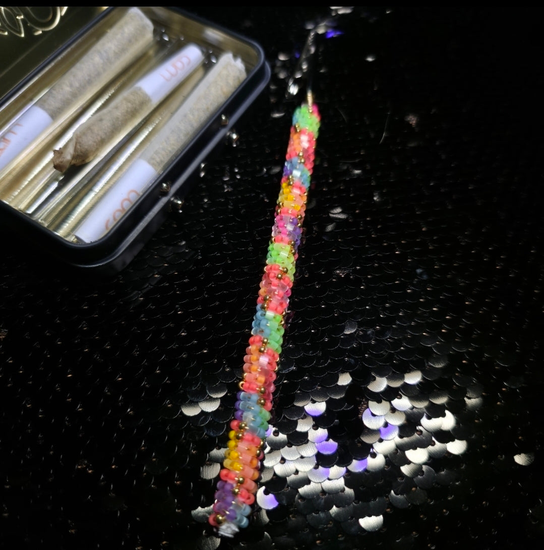Neon Satin Silk Rainbow Joint Holder 9