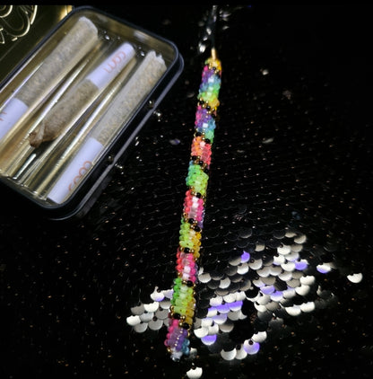 Neon Satin Silk Rainbow Joint Holder 6