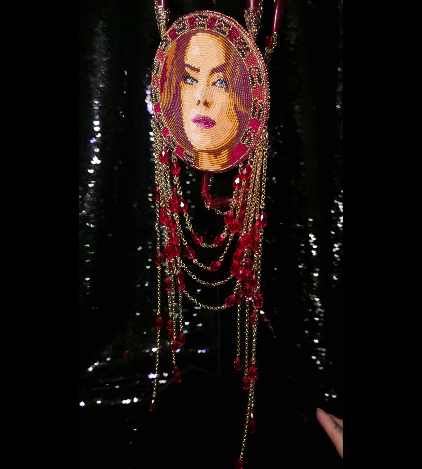 Kaniehtiio Horn Deer Lady Portrait Medallion