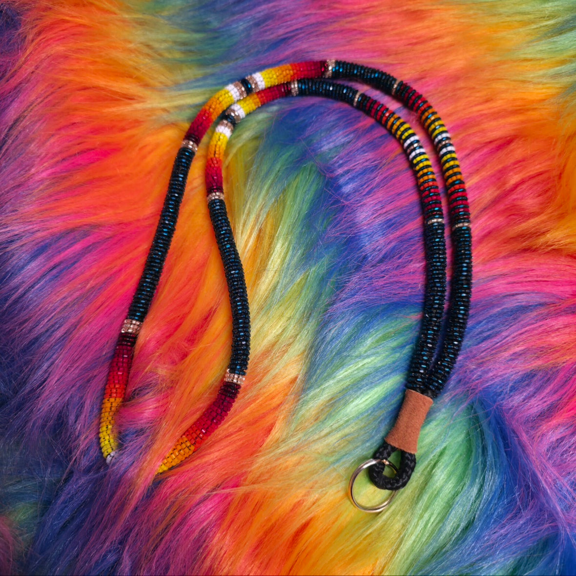 Montana Blue & Gold Fire Tricut Lanyard XL