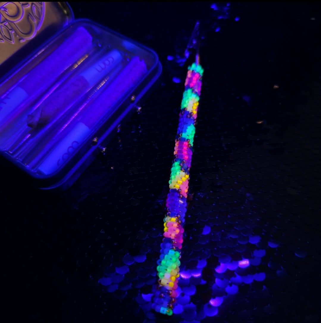 Neon Satin Silk Rainbow Joint Holder 10