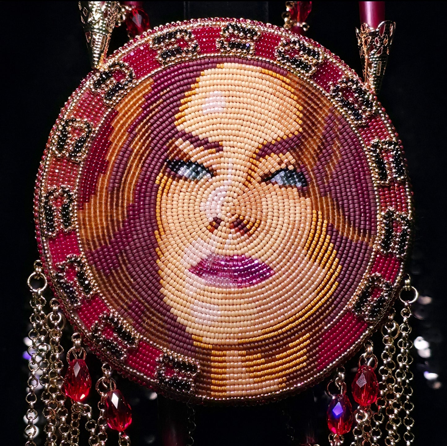 Kaniehtiio Horn Deer Lady Portrait Medallion