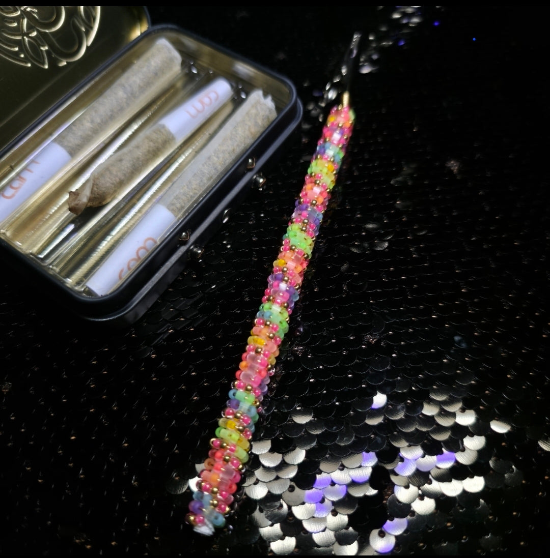 Neon Satin Silk Rainbow Joint Holder 8