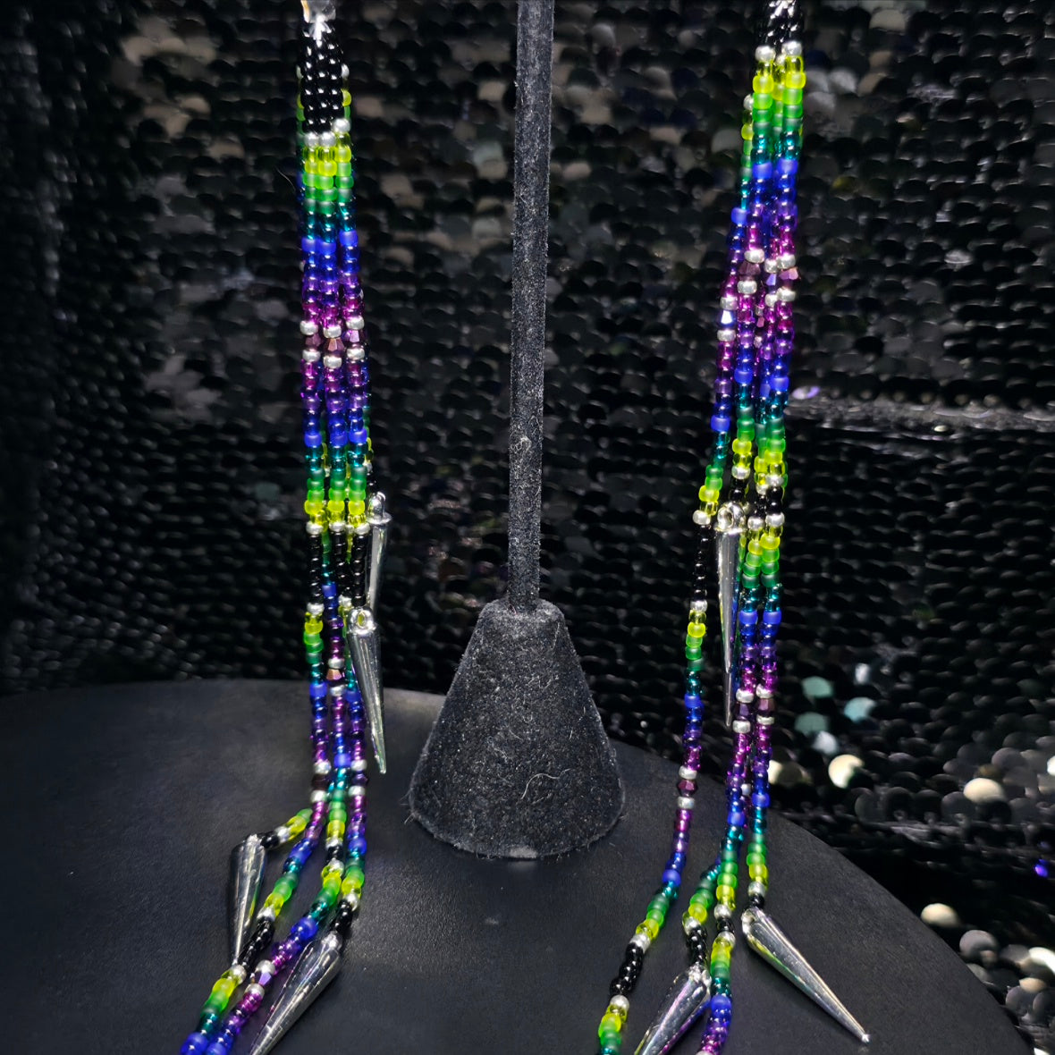 Aurora Borelis Gunmetal Spiderweb Heart