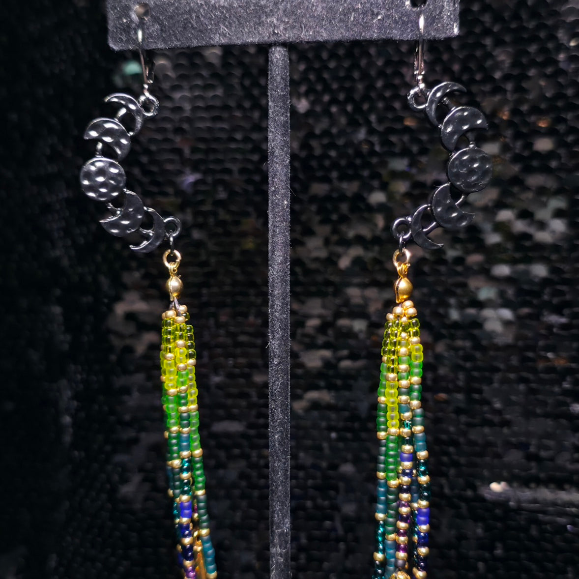 Gold/Black Moon Phase Aurora Borealis