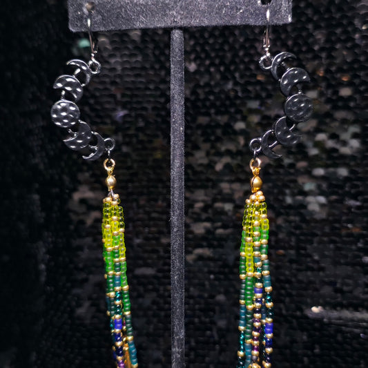 Gold/Black Moon Phase Aurora Borealis