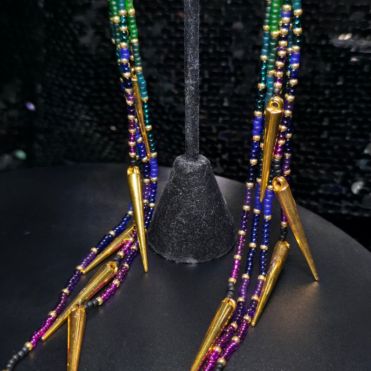 Gold/Black Moon Phase Aurora Borealis