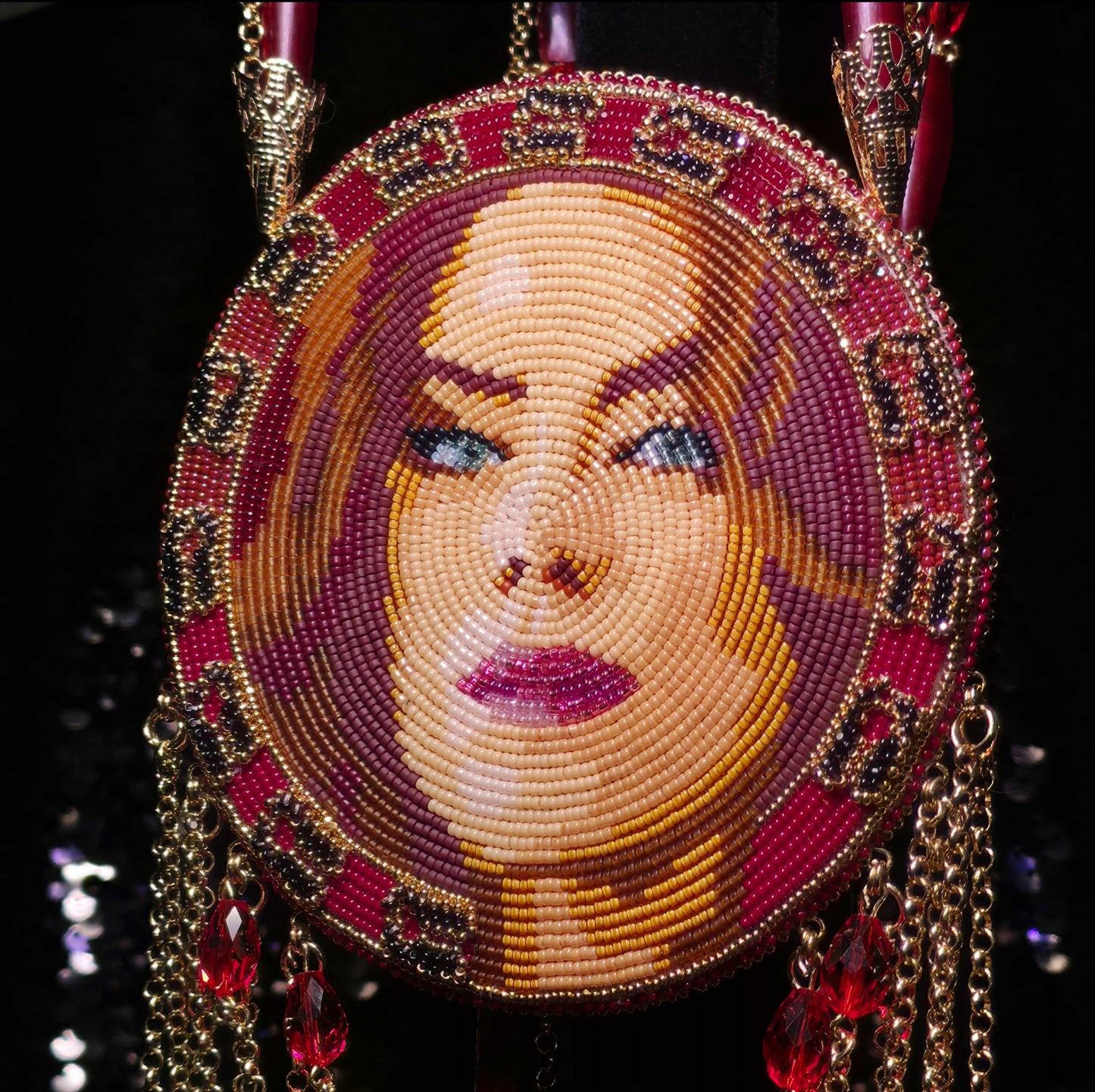 Kaniehtiio Horn Deer Lady Portrait Medallion