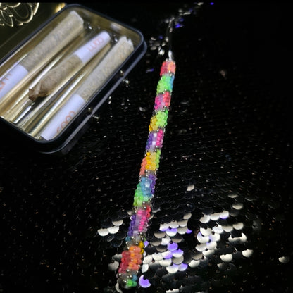 Neon Satin Silk Rainbow Joint Holder 12