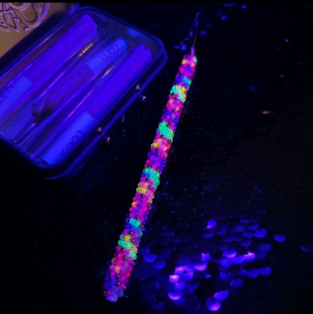 Neon Satin Silk Rainbow Joint Holder 8