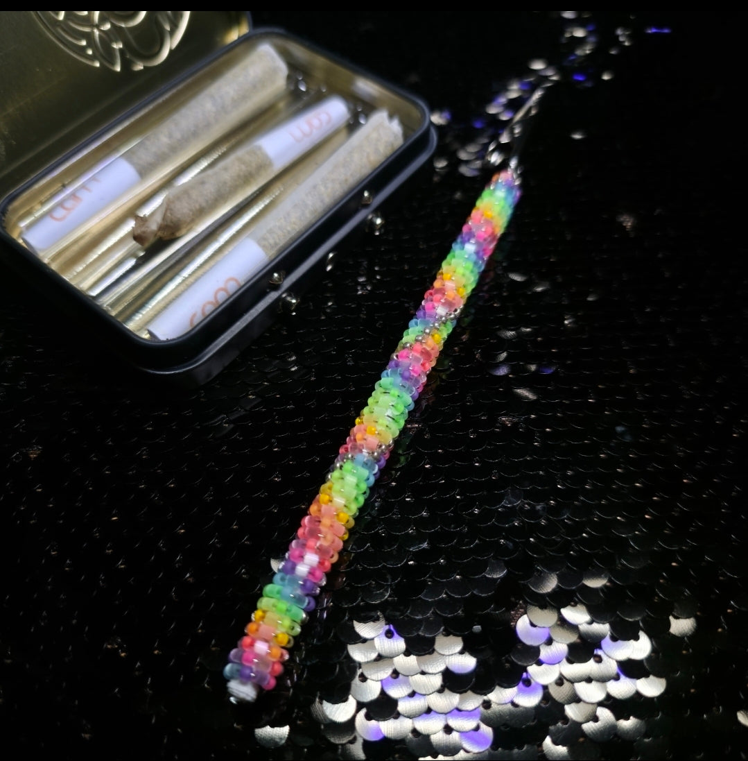 Neon Satin Silk Rainbow Joint Holder 5