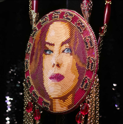 Kaniehtiio Horn Deer Lady Portrait Medallion