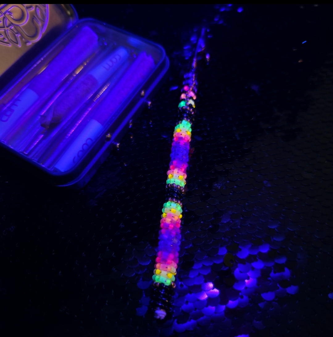 Neon Satin Silk Rainbow Joint Holder 2