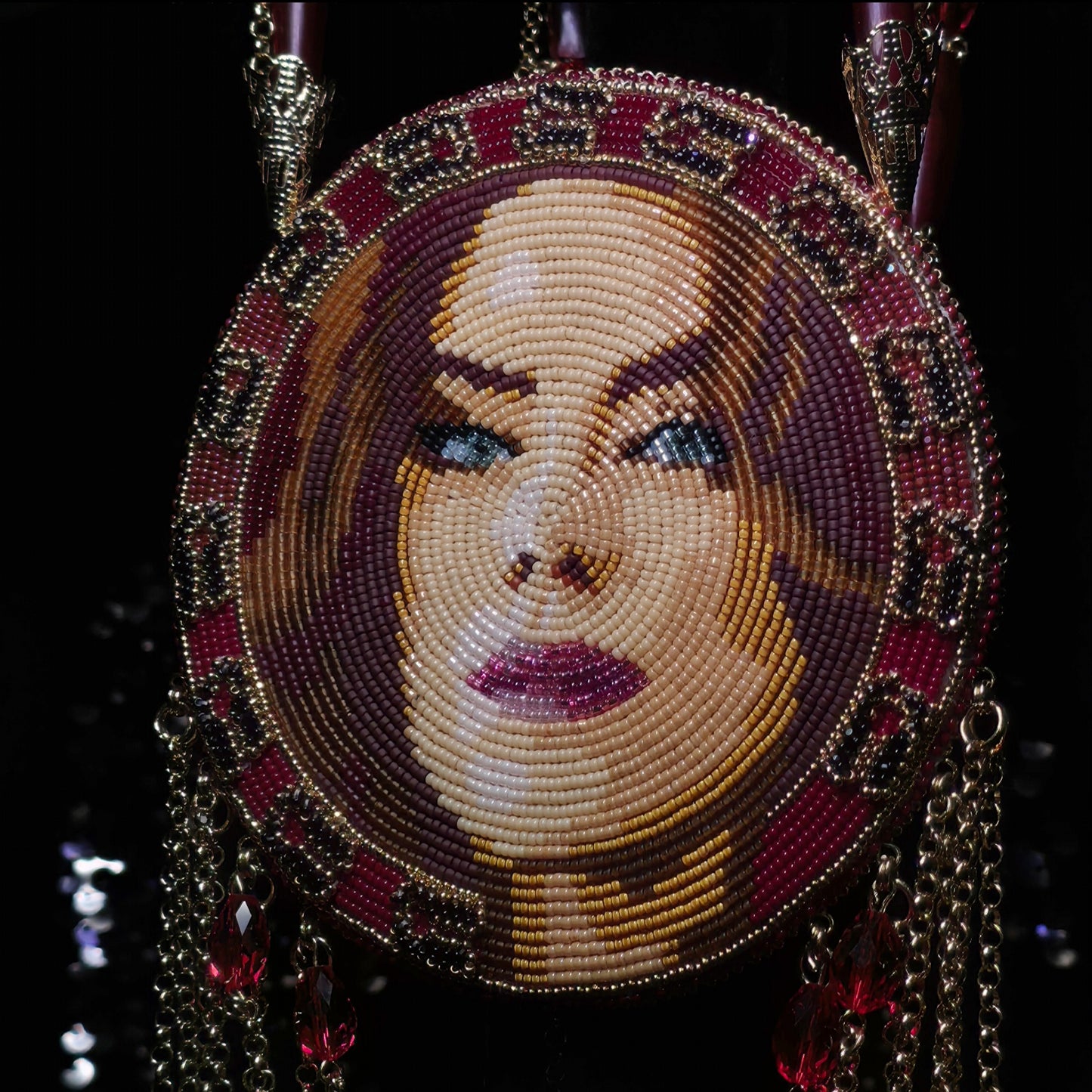 Kaniehtiio Horn Deer Lady Portrait Medallion