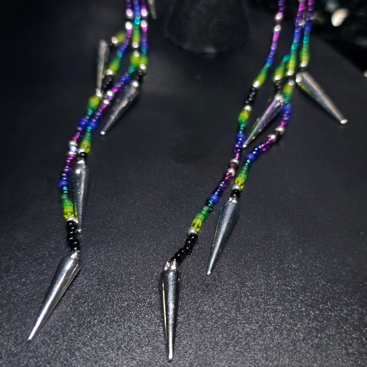 Aurora Borelis Gunmetal Spiderweb Heart