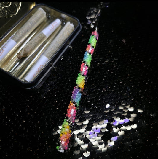 Neon Satin Silk Rainbow Joint Holder 7